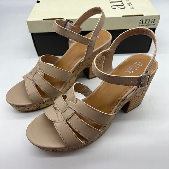 a.n.a Womens Billie Heeled Sandals Nude Color Size 10M - Picture 10 of 11
